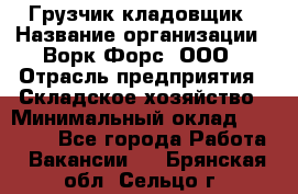 Грузчик-кладовщик › Название организации ­ Ворк Форс, ООО › Отрасль предприятия ­ Складское хозяйство › Минимальный оклад ­ 27 000 - Все города Работа » Вакансии   . Брянская обл.,Сельцо г.